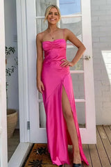 Stylish Sheath Spaghetti Straps Pink Party Dress with Criss Cross Back