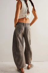 Mid-Rise Baggy Ballon Jeans
