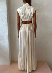 Isla Cut-Out Maxi Set Sleeveless High-Neck Two-Piece