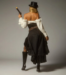 Steampunk Western Outlaw Six-Piece Costume Set