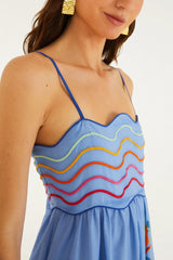 Multicolor Dream Landscape Sleeveless Maxi Dress