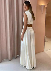 Isla Cut-Out Maxi Set Sleeveless High-Neck Two-Piece
