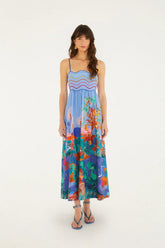 Multicolor Dream Landscape Sleeveless Maxi Dress
