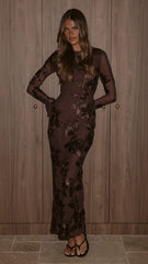 Lottie Maxi Dress - Chocolate