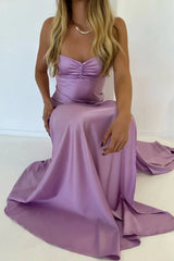 Stylish Sheath Spaghetti Straps Pink Party Dress with Criss Cross Back