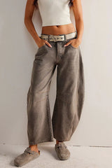 Mid-Rise Baggy Ballon Jeans
