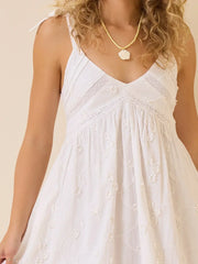 August Embroidered Mini Dress
