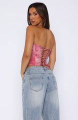 Let It Go Strapless Bustier Fuchsia Orchid