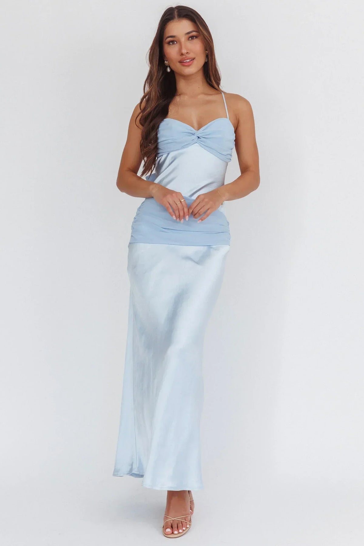 Arizona Sunset Criss-Cross Bow Back Dress Blue