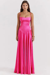 Anabella Black Lace Up Maxi Dress