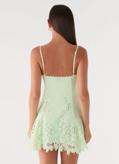 Florine Mini Dress - Pistachio